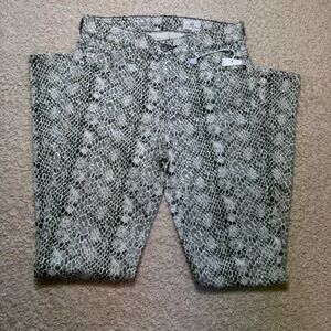 AG Adriano Goldschmied Jeans The MARI High Rise Slim Straight Python Size 25